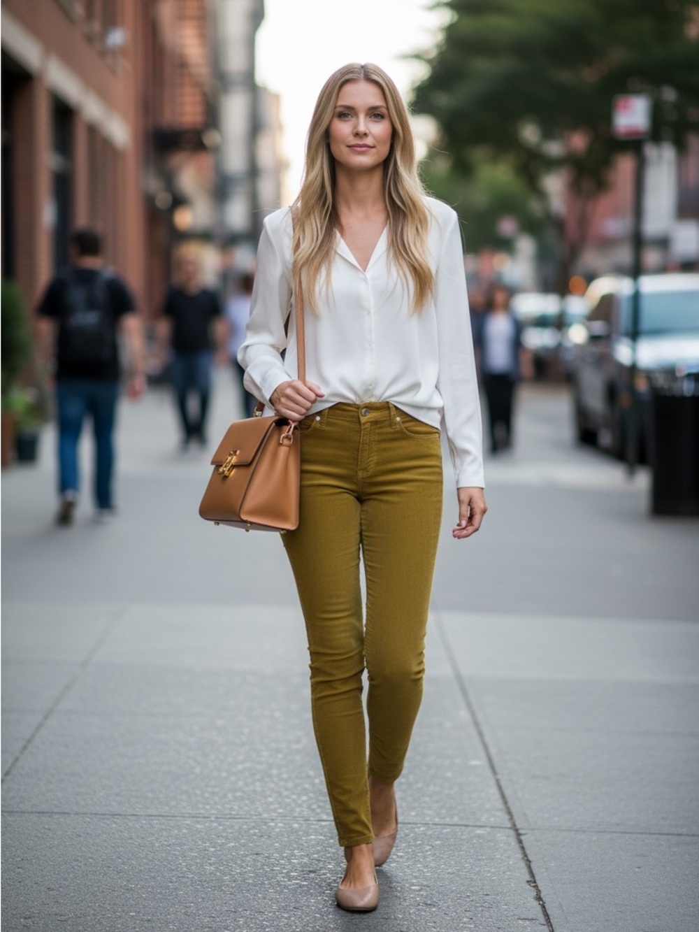 Eileen Fisher Olive Brown Skinny Pants